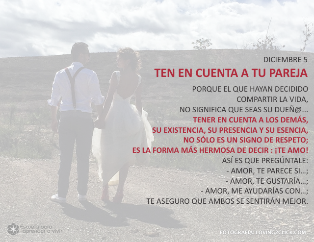 Ten en cuenta a tu pareja